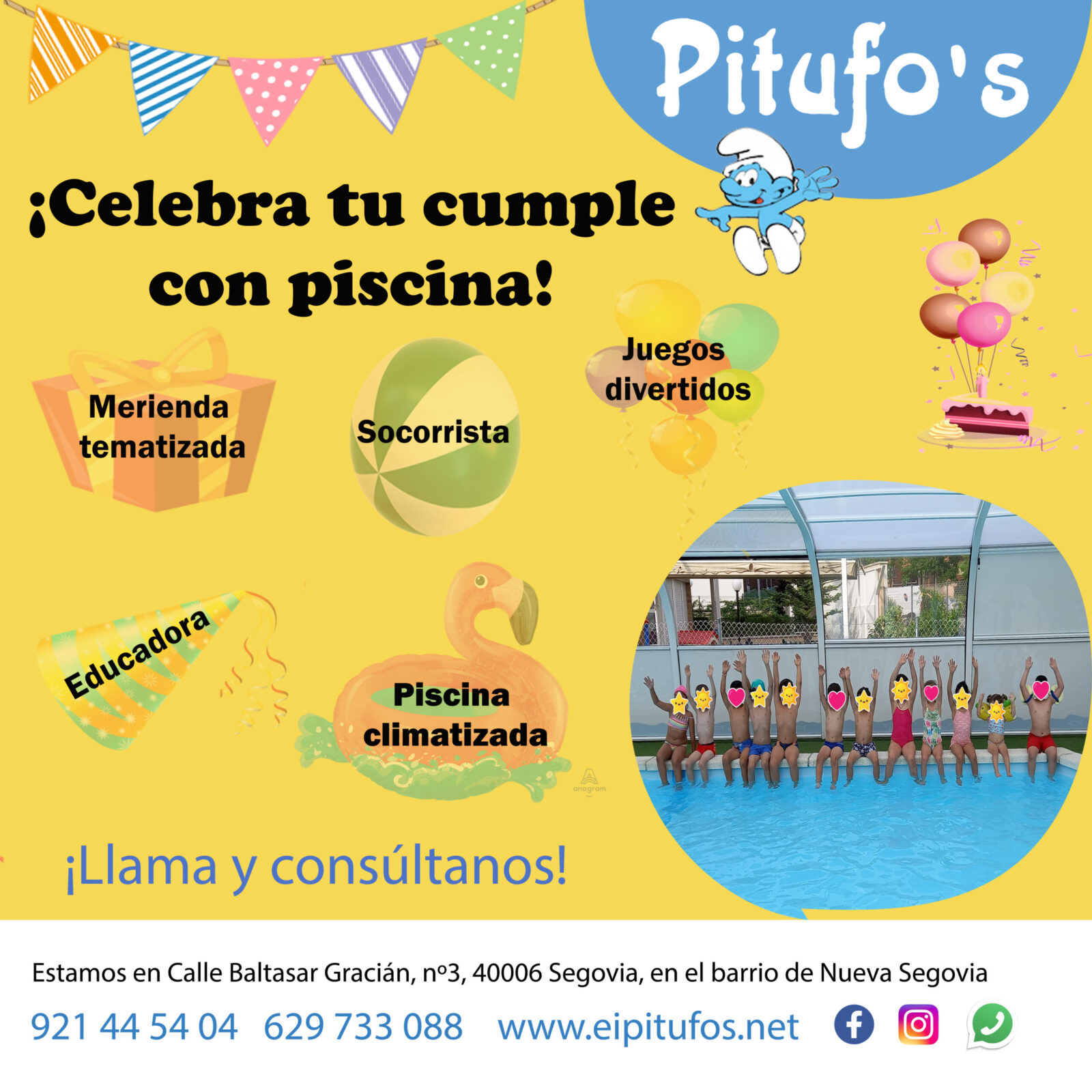 Cumpleaños con piscina